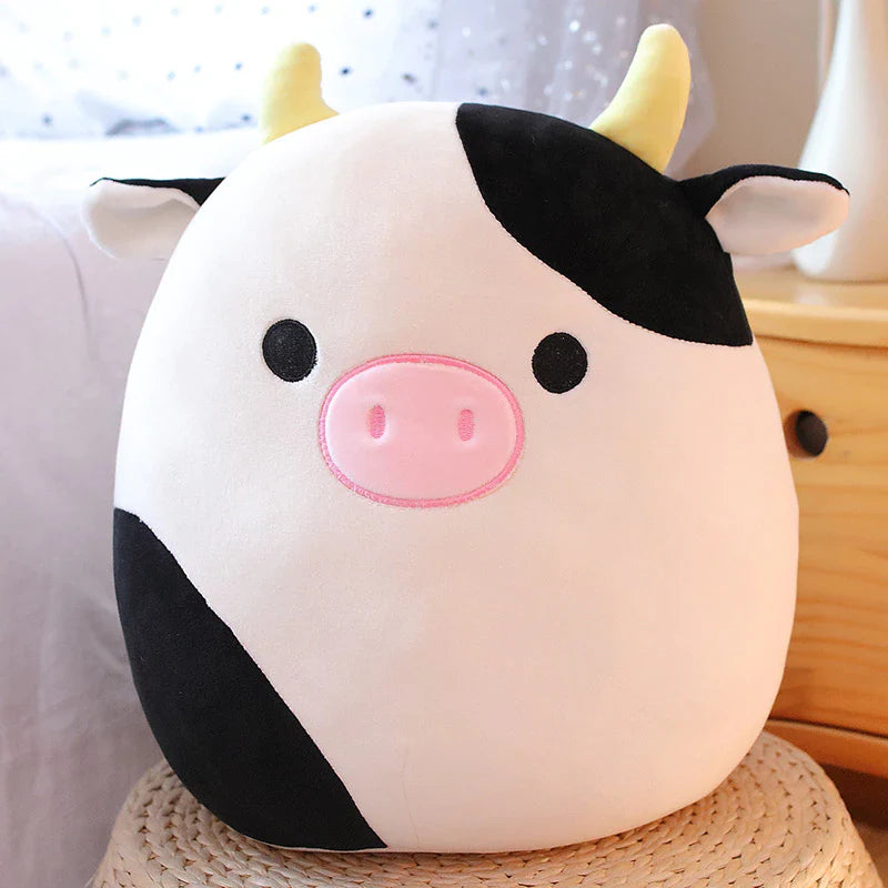 35Cm Hot Cute Soft Fat Unicorn Dinosaur Pig Cattle Plush Toys Stuffed Office Nap Sleep Pillow Cushion Gift Doll for Kids Girls