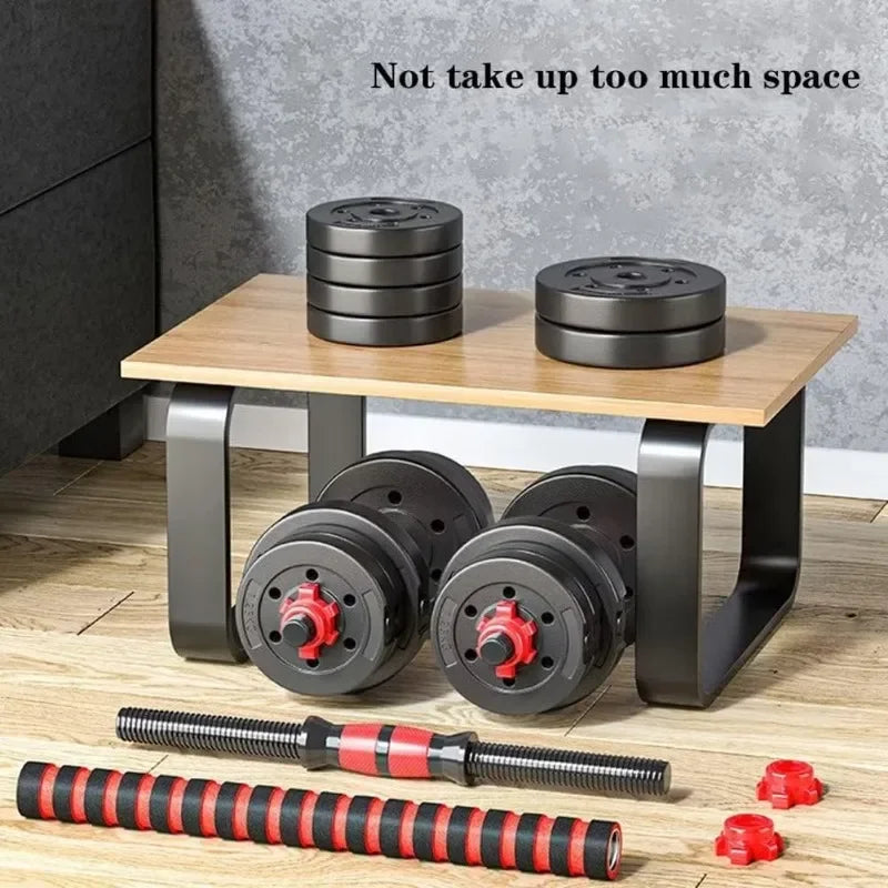 Adjustable Dumbbells Set - Convertible To Barbell