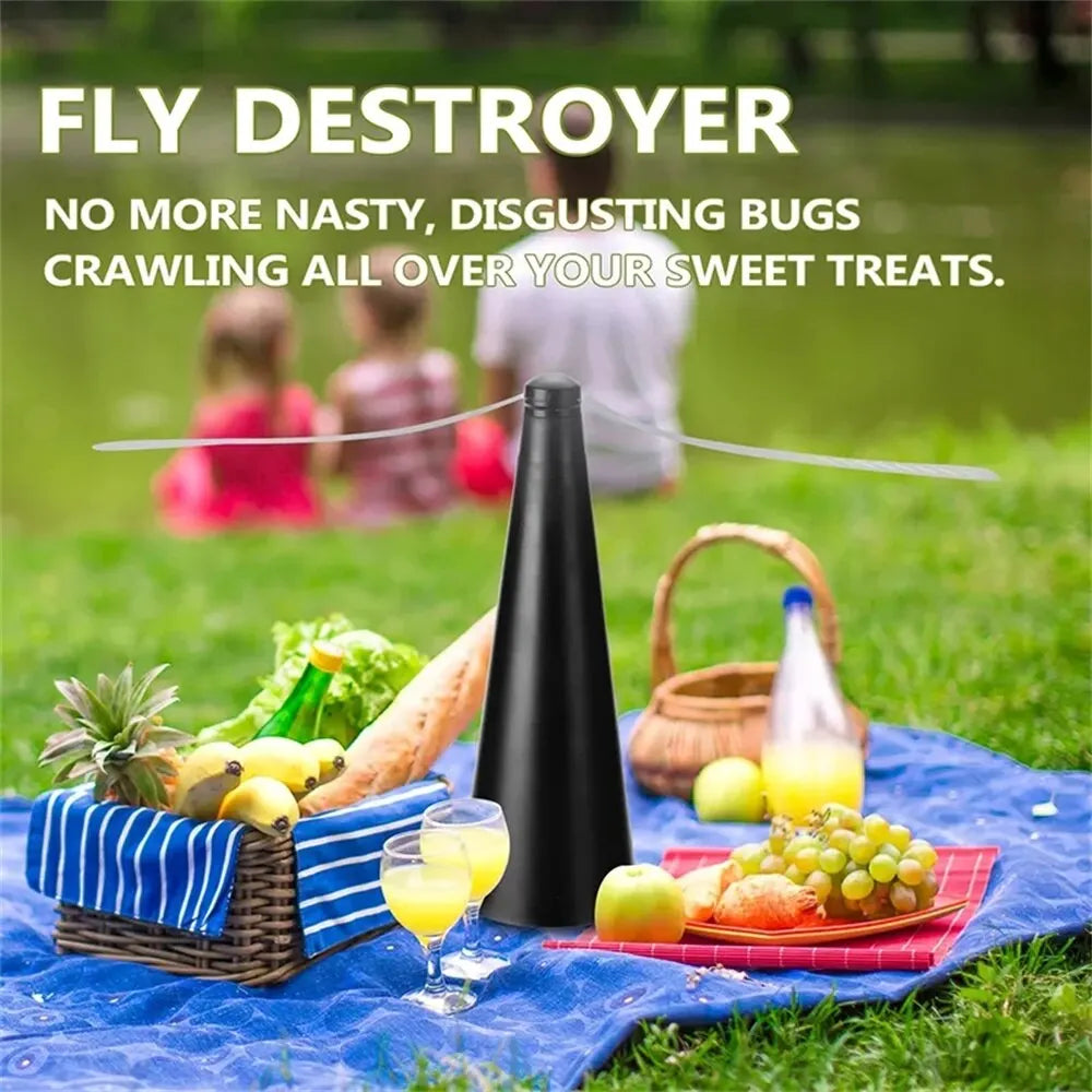 Outdoor Kitchen Fly Repellent Fan Fly Destroyer Food Protector Keep Flies Bugs Away From Food Household Pest Repellent Table Fan