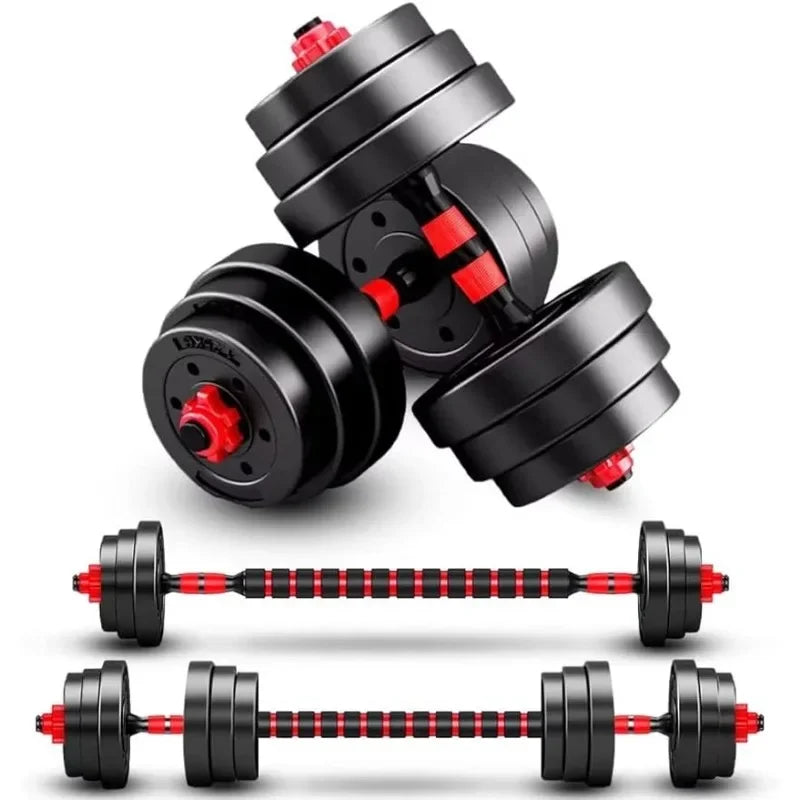 Adjustable Dumbbells Set - Convertible To Barbell