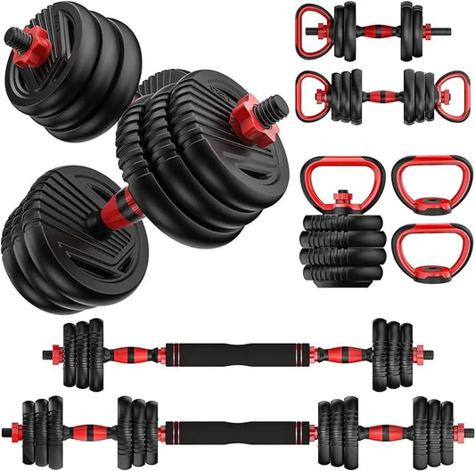 Trakmaxi Adjustable Dumbbell SetFree Weights Dumbbells,4 in1Weight Set,Home Gym Fitness Workout Equipment for Men Women fitness