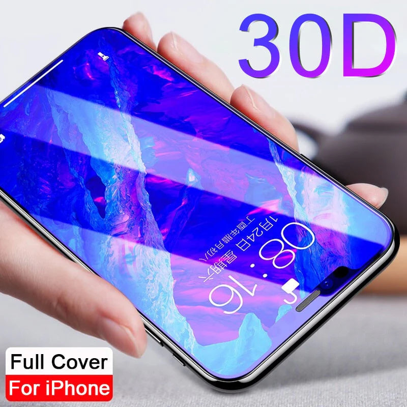 30D Full Cover Tempered Glass on for Iphone 11 12 13 14 PRO MAX Screen Protector Protective Glass on Iphone 11 X XR XS MAX Glass