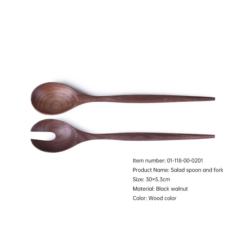 Imported Nordic Style Black Walnut Wooden Kitchen Utensils